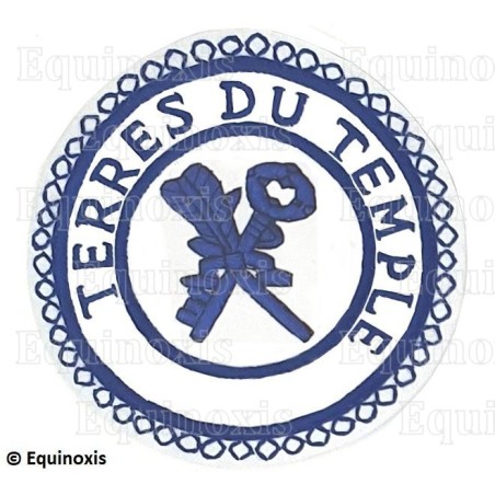 Badge / Macaron GLNF – Petite tenue provinciale – Grand Archiviste – Terres du Temple – Brodé main